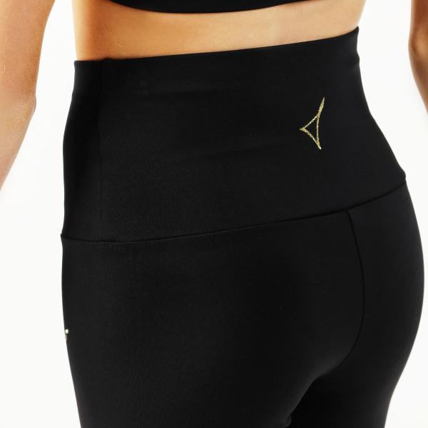 SOLO Black leggings with heel cutouts «Impulse»