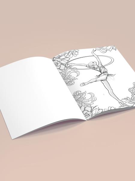 Coloring book Verba (А4, Draw with an artist, Black Swan)
