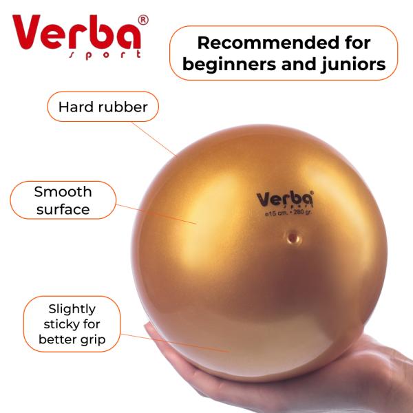 Verba Sport Gymnastic ball Juniors 15 cm metallic (Gold)