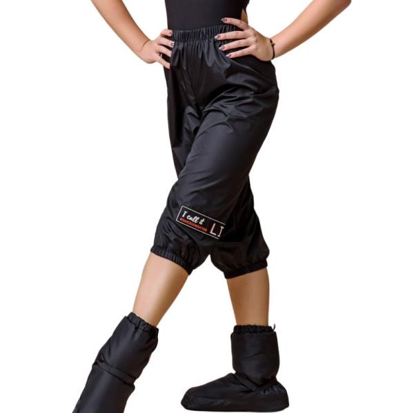 Pants with Sauna Effect Grand Prix 3/4 B4W02xx (M, Black, Polyester, LIFE)