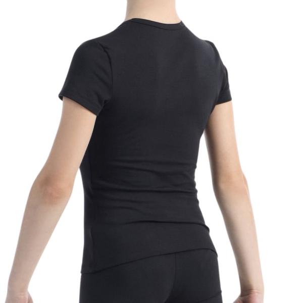 SOLO Slim fit scoop neck T-shirt cotton black