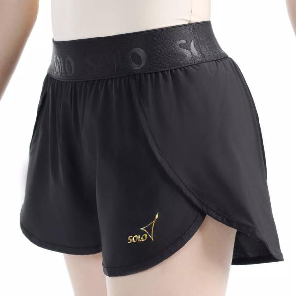 SOLO Double-layered shorts with briefs black