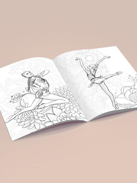 Coloring book Verba (А4, Draw with an artist, Black Swan)