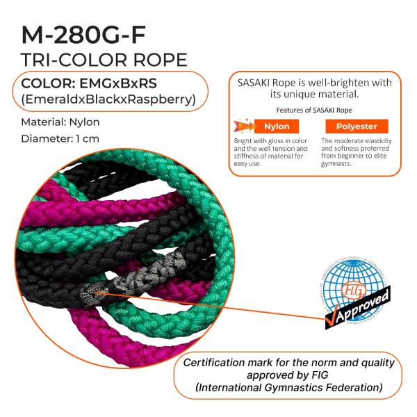 SASAKI Rope 3 m multicolor M-280G (FIG, EMGxBxRS, Nylon)