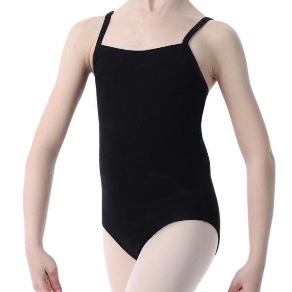 SOLO Basic strap leotard cotton black