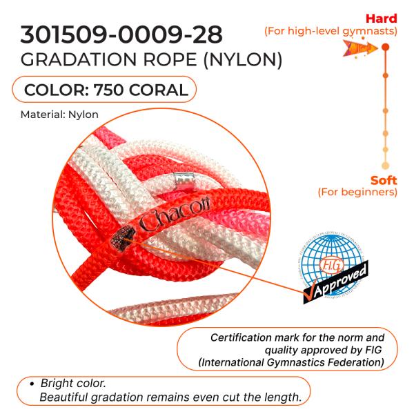 CHACOTT Rope 3 m multicolor 301509 0009-98,301509 0007-98 (FIG,Nylon,750,Coral)
