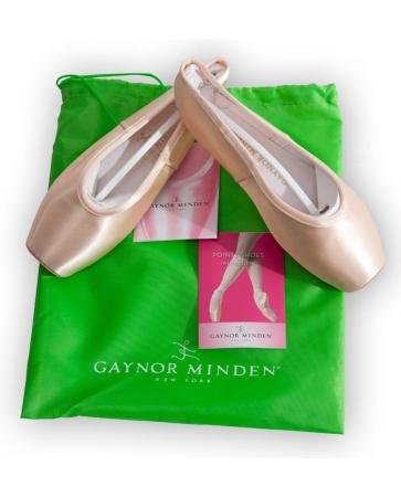 Gaynor Minden Green Pointe shoes with leather toe cap (511-521), (512-522)