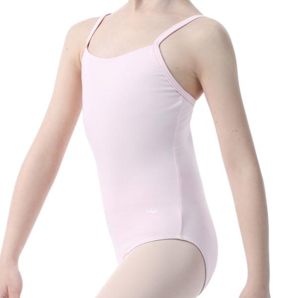 SOLO Basic strap leotard cotton pink marshmallow