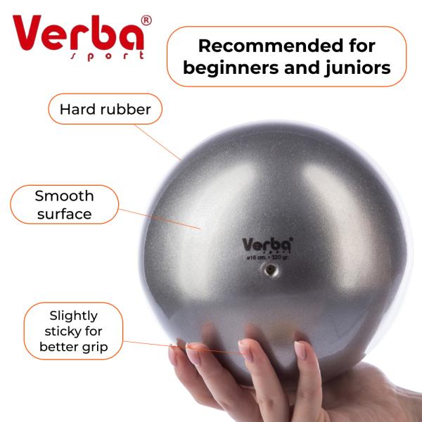 Verba Sport Gymnastic ball Juniors 16 cm metallic (Silver)