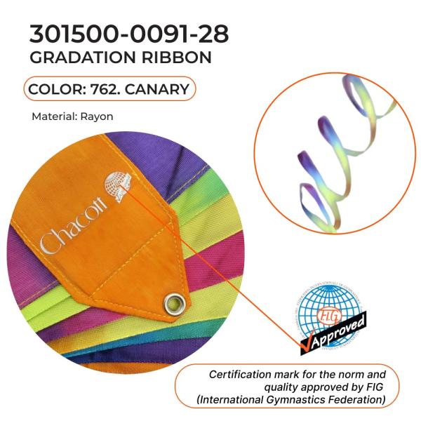 CHACOTT Gymnastic ribbon 5 m 301500 0091-98 (FIG, Viscose, 762, Gradient)