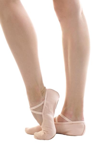 SOLO Split sole soft ballet shoes deep vamp stretch cotton pink