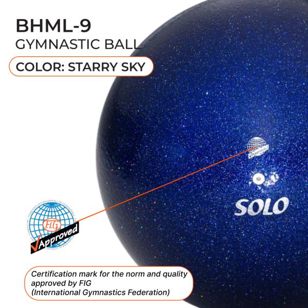 SOLO Gymnastic ball Starry Sky Rubber (18,5 cm, Rubber,FIG)