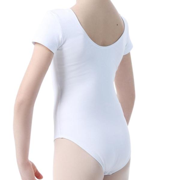 SOLO Basic short sleeve leotard cotton white