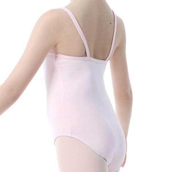 SOLO Basic strap leotard cotton pink marshmallow
