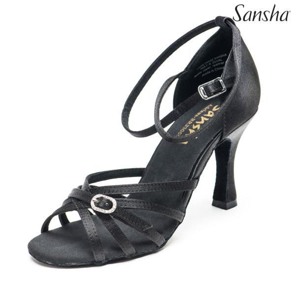 ADRIANA Ladie's Ballroom shoes BR33050S (8, Black, Satin)