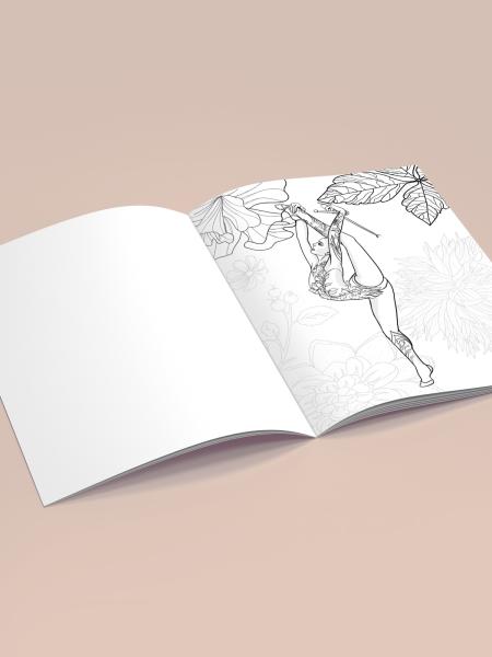 Coloring book Verba (А4, Draw with an artist, Black Swan)