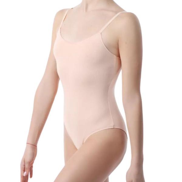 SOLO Underwear leotard with straps cotton beige