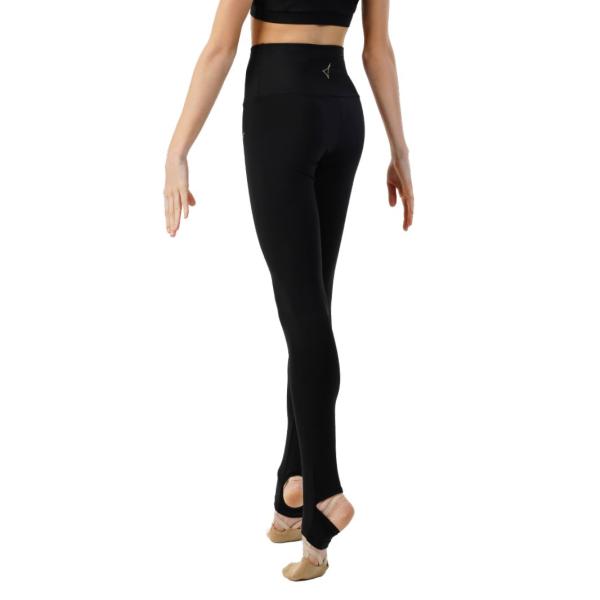 SOLO Black leggings with heel cutouts «Impulse»