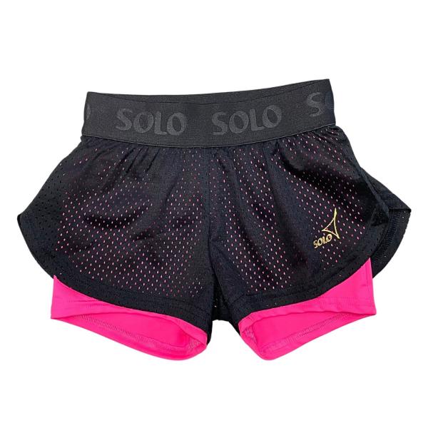 SOLO Double-layered shorts RG770-11 black pink neon