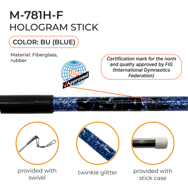 SASAKI Hologram stick Seniors M-781H (FIG, BU, Fiberglass, 60 cm)