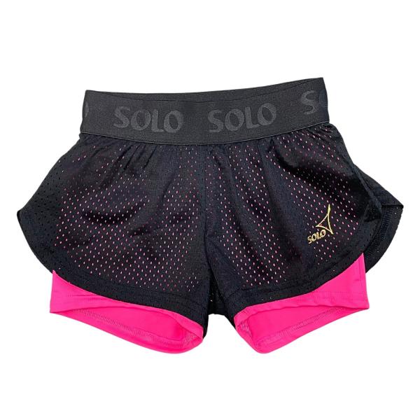 SOLO Double-layered shorts RG770-11 black pink neon