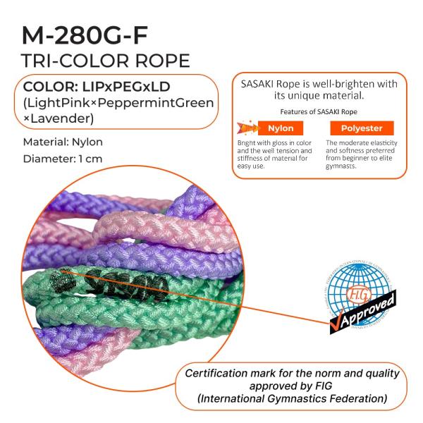 SASAKI Rope 3 m multicolor M-280G (FIG, LIPxPEGxLD, Nylon)