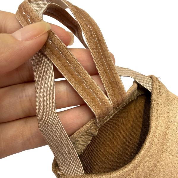 SOLO Vegan suede lightweight textile half shoes tan suntan OB52-78
