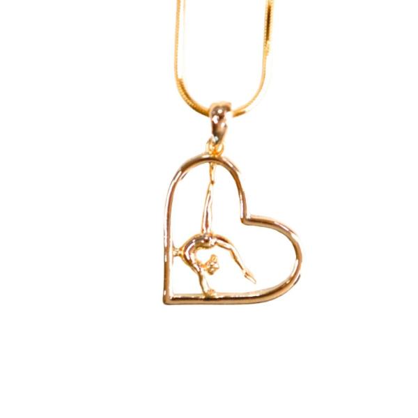 Gymnast in a heart chain ТАЕ040922 (Gold)