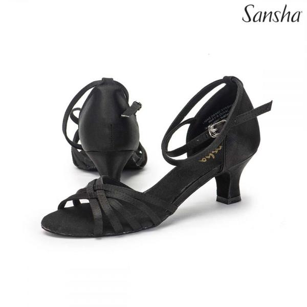 ALAIETTE Ladie's Ballroom shoes BR15016S (5, Black)