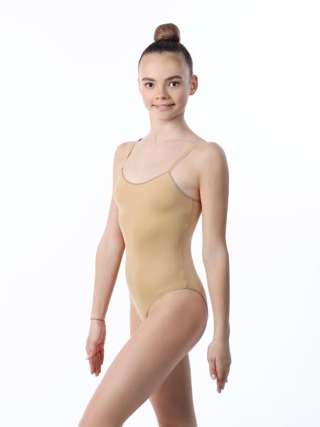 Underwear swimsuit with straps, polyamide, tan