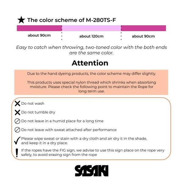SASAKI Rope 3 m multicolor M-280TS FIG